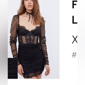 Black For Love and Lemons mini dress